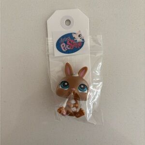 Littlest Pet Shop Brown and Pink Bunny Toy